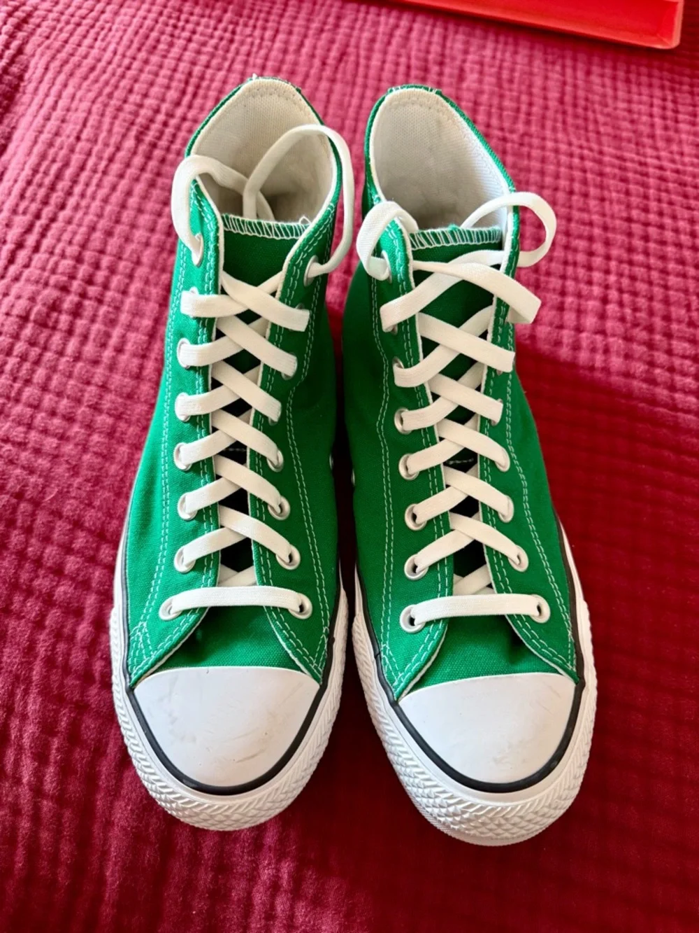 Converse Kelly Green High-Top Canvas Sneakers - Picture 1 of 4